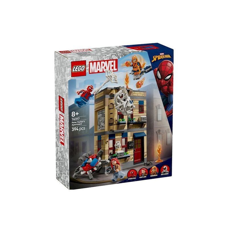 1 บาท LEGO LEGO Marvel Series 76317 Peter Parkers Apartment Building Block ของเล่นของขวัญวันเกิด