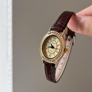 นาฬิกา Retro Chic Oval | Crystal Sparkle Mini Dial | สาย PU …