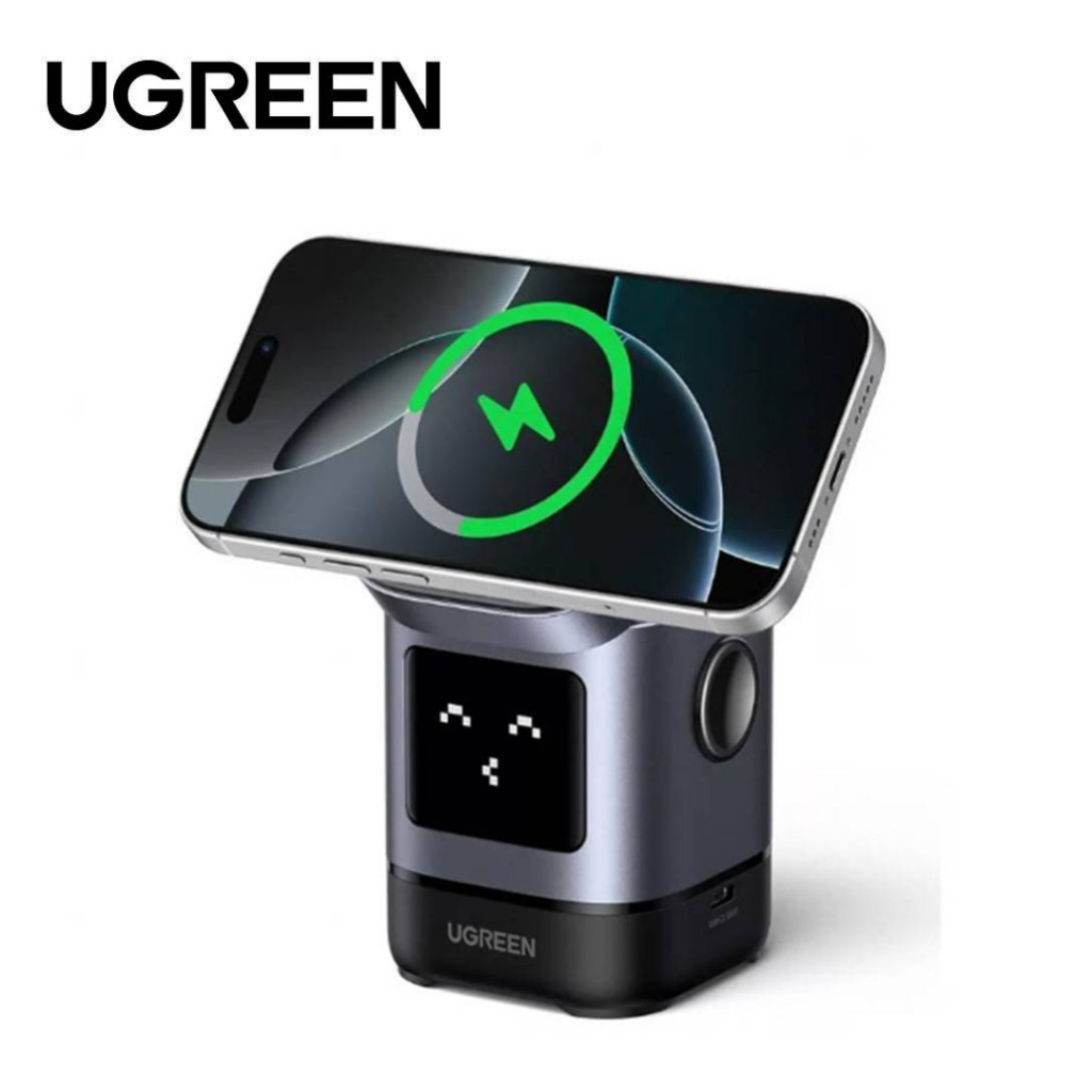 UGREEN UNO W709-45775 2-IN-1 MAGNETIC WIRELESS CHARGING STATION 15W QI2