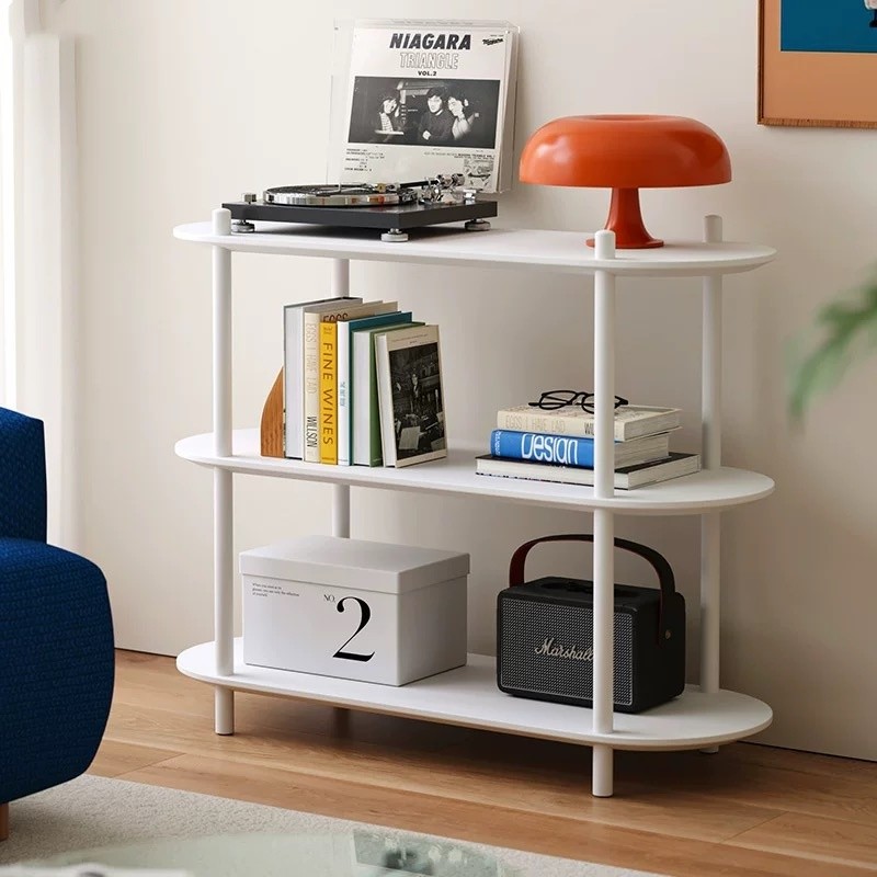 ชั้นวางของไม้ ชั้น 2 โต๊ะกลางโซฟา ชั้นอเนกประสงค์น สไตล์เรียบง่าย รับน้ำหนักได้100กก วางข้างโซฟา