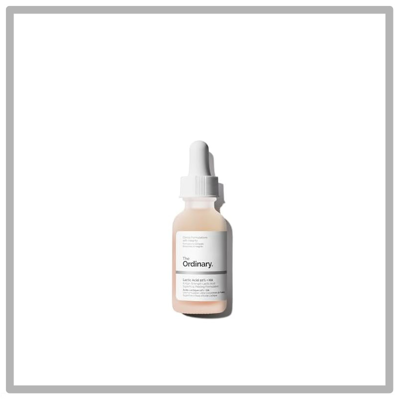 The Ordinary Lactic Acid 10% + Hyaluronic Acid Face Serum 30mL - Brightening AHA Skincare for Dull, 