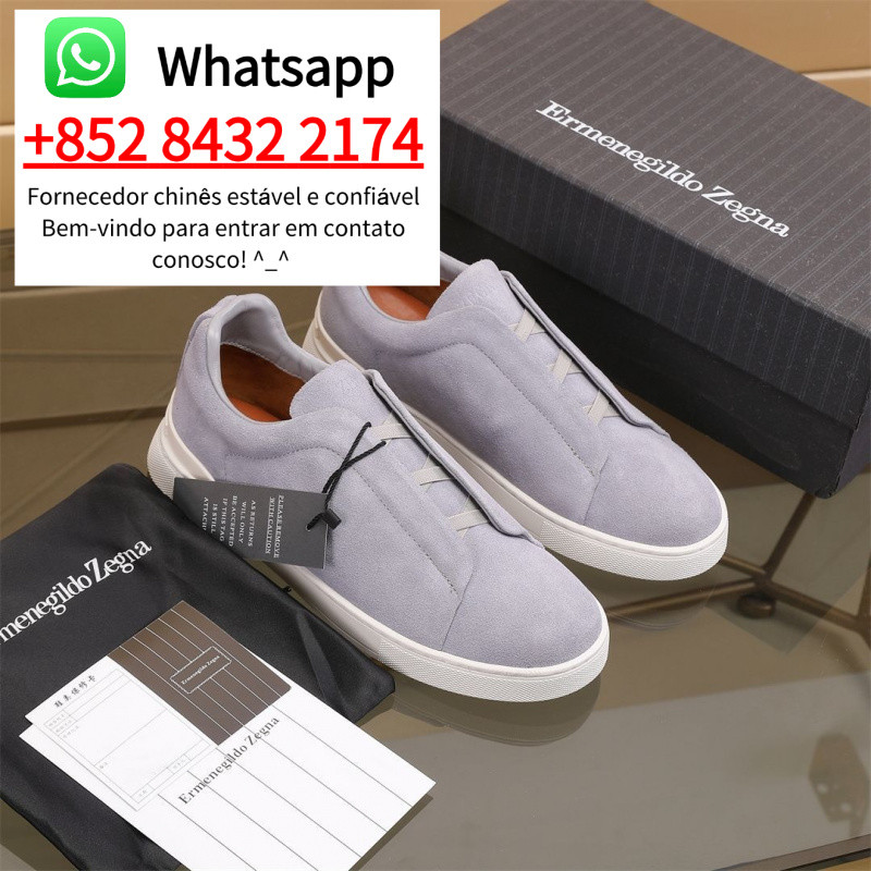 Zegna2025 รองเท้าผ้าใบแฟชั่นลําลองสําหรับผู้ชายสไตล์ใหม่รองเท้าเทนนิส