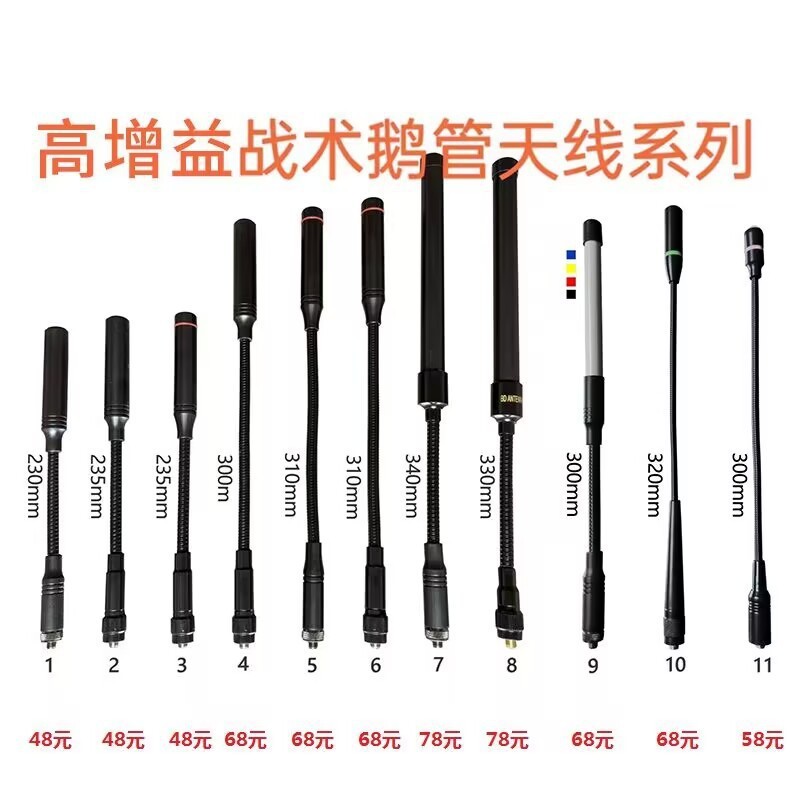 CS Field Goose Tube เสาอากาศยุทธวิธี Baofeng Walkie-Talkie UV5R UV82 Izumi Sheng K5 K6 8800 เสาอากาศ