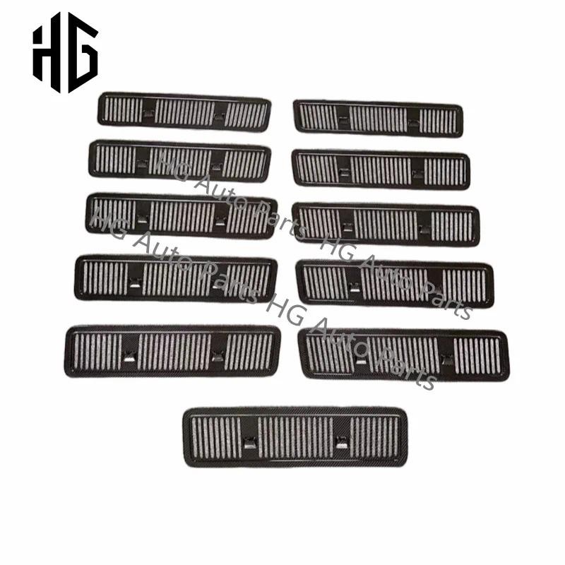 ดัดแปลง CF ด้านหน้ากันชนรถเครื่องยนต์ Hood Air Vents Intake Scoop สําหรับ Mercedes Benz G Class Wago