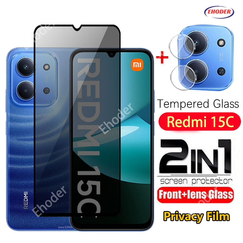 กระจกนิรภัยความเป็นส่วนตัวสําหรับ Redmi 15C 4G 5G 2025 ป้องกันหน้าจอสําหรับ POCOC85 C85 Redmi15C 15 