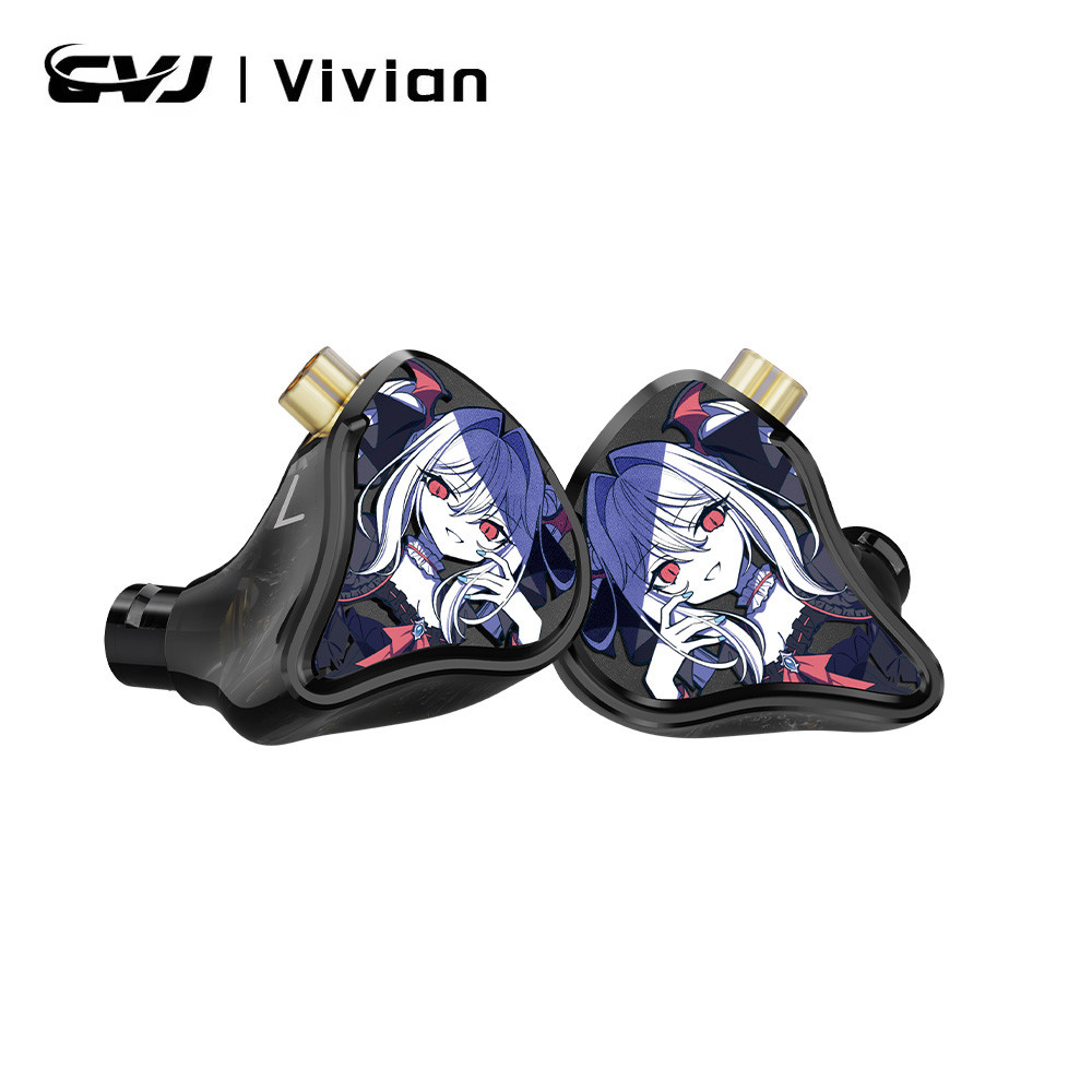 CVJ Vivian 10 มม.แบบไดนามิกหูฟังชนิดใส่ในหูเหมาะสําหรับเกม 0.78 มม.2Pin สายที่ถอดออกได้ HiFi คุณภาพเ