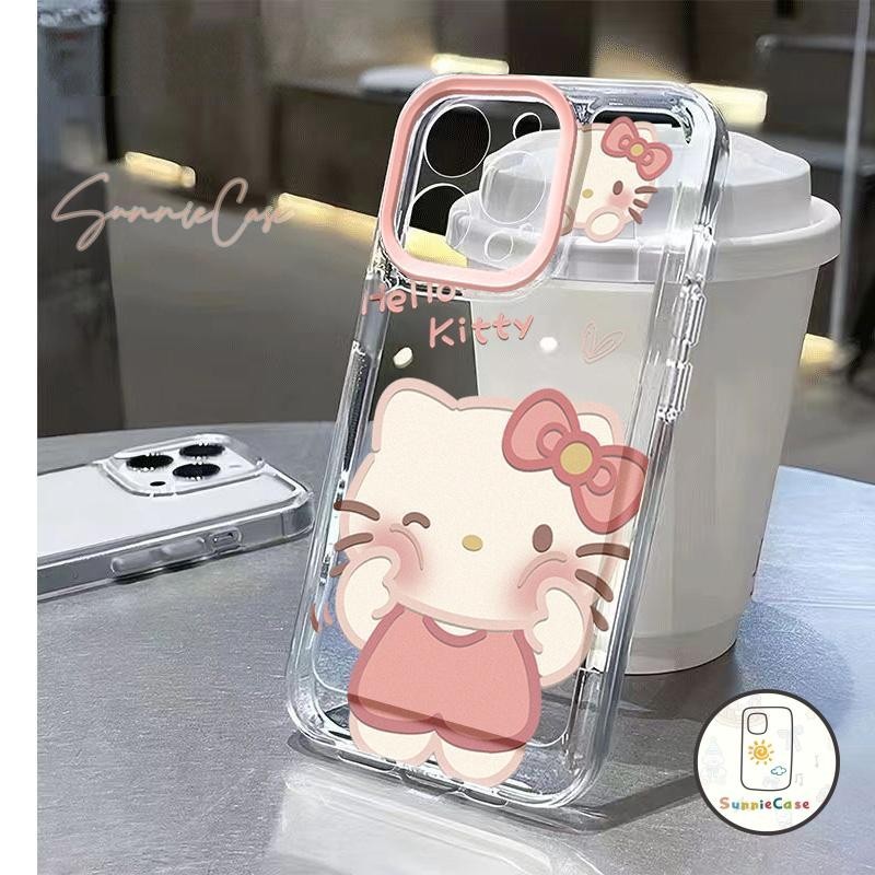 ความโปร่งใส สีชมพู Hello KittyเคสSamsung A52s A10s A50 A13 A32 A21s A02s A30 A03 A12 A52 เคส A20s A51 A20 A33 A21s