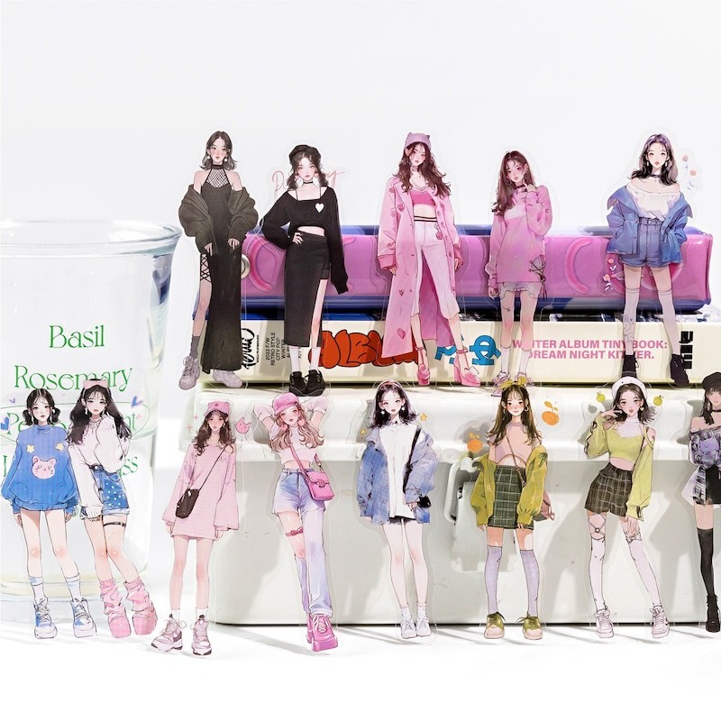 Qouzmo 30ชิ้น/แพ็คVINTAGE Junk jouranl PET Collageสติกเกอร์แพ็ค[Dopamine Girls Collection]diyอุปกรณ์สมุดภาพสติกเกอร์ฉลากสติกเกอร์Bojoวัสดุเครื่องเขียนวางแผน