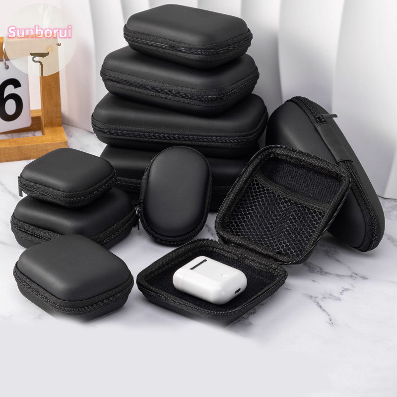Sunborui แบบพกพา Mini 3C Hard Shell Digital Gadgets กระเป๋าเก็บหนังเทียมหูฟัง Charger Case สายเคเบิลข้อมูล U Disk Organizer TH