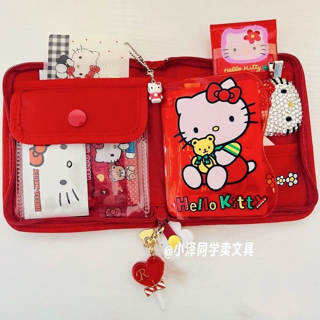 ญี่ปุ่น Hello Kitty pvc กระเป๋าใส่บัตรอเนกประสงค์ใส่บัตรประชาชนกระเป๋าใส่เหรียญลายการ์ตูนน่ารัก