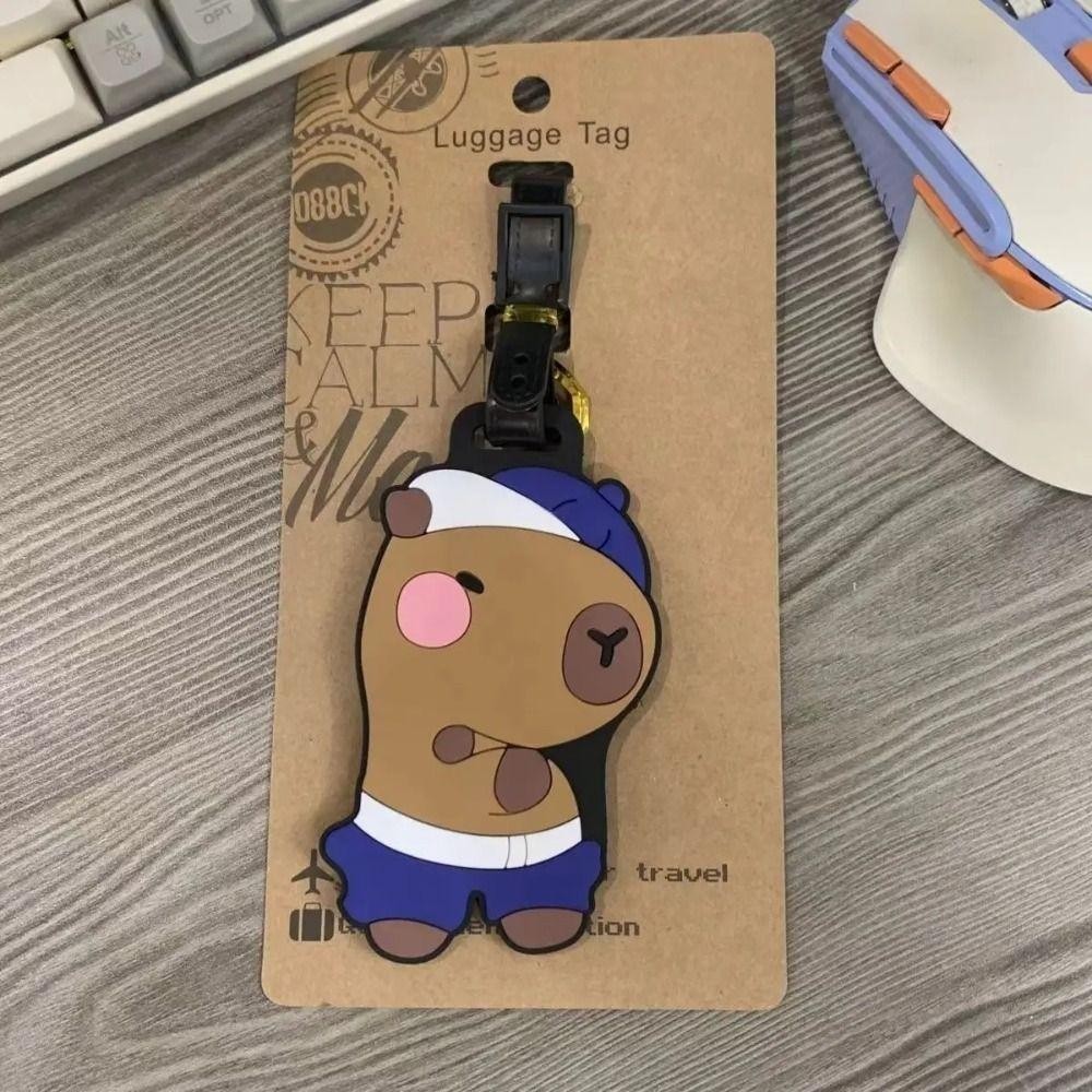 Sparkleflow Capybara แท็กกระเป๋าเดินทาง, Boarding Pass Baggage ชื่อแท็ก Capibara เครื่องบินแท็กกระเป๋าเดินทาง, บัตรข้อมูลป้ายที่อยู่เครื่องบิน Check-in Kapibara Boarding Pass Tag
