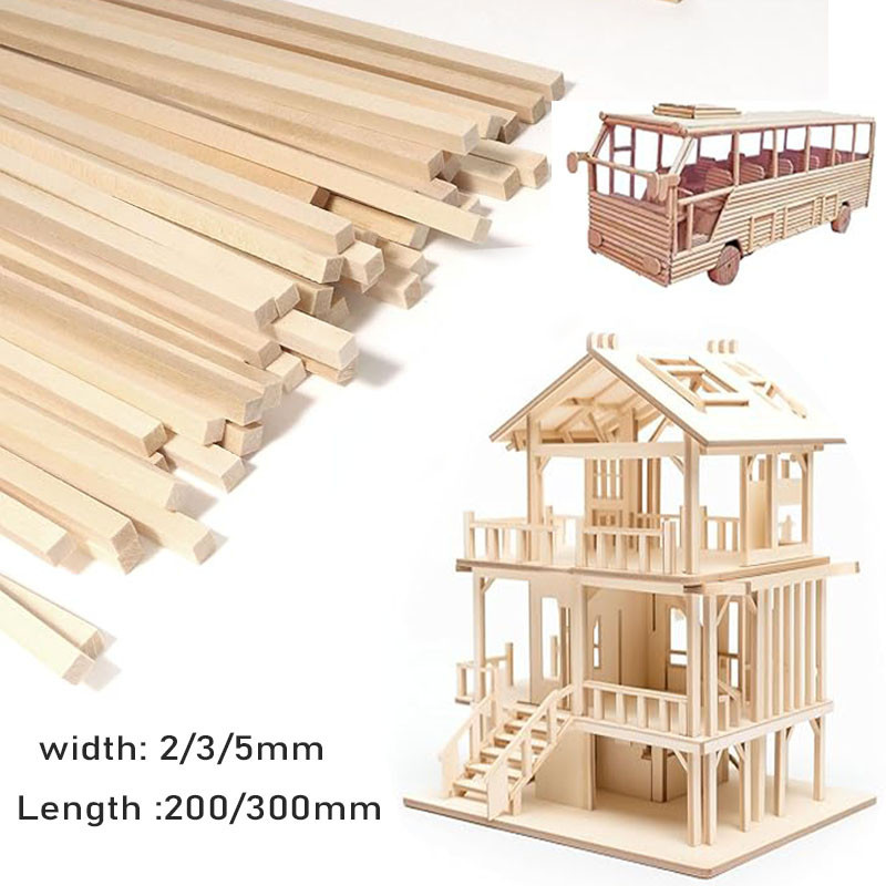 20-50 pieces 2/3/5mm craft square copper model toys, architectural carving crafts DIY accessories Bashamu Bashamu length 200-300mm