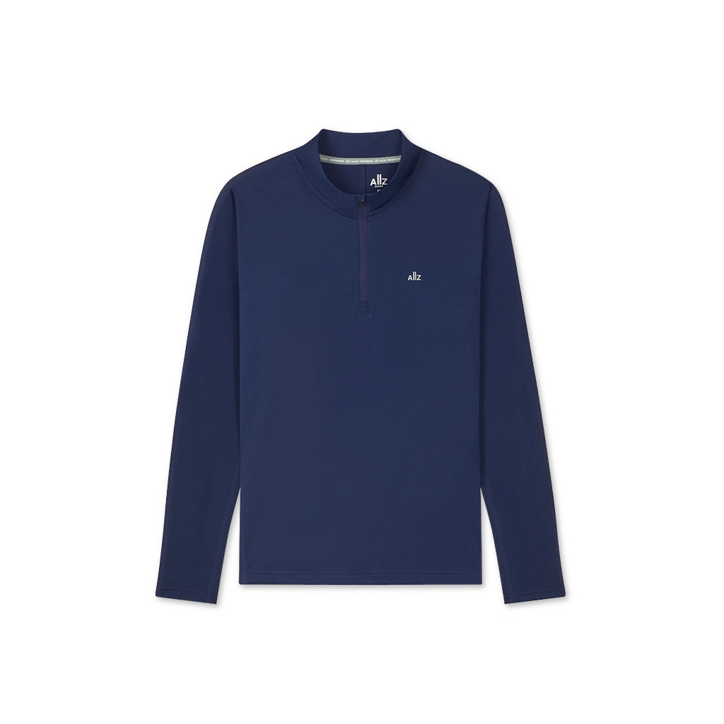 AIIZ (เอ ทู แซด) - เสื้อแอคทีฟผู้ชายคอตั้งแขนยาว เนื้อผ้านุ่มแห้งเร็ว Men's Quick Dry Active Half-Zipper Long Sleeve