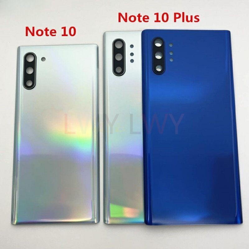 ใหม่ฝาหลังแบตเตอรี่สําหรับ Samsung Galaxy Note10 N970 หมายเหตุ 10 plus N975 ด้านหลังประตูกรณีแผงกระจกกล้องเลนส์อะไหล่