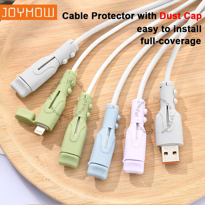 ใหม่Joymow Charger Protector ซิลิโคนสายป้องกันฝุ่นฝาครอบสายสําหรับ IP-18/20w ประเภท C/USB Android Wi