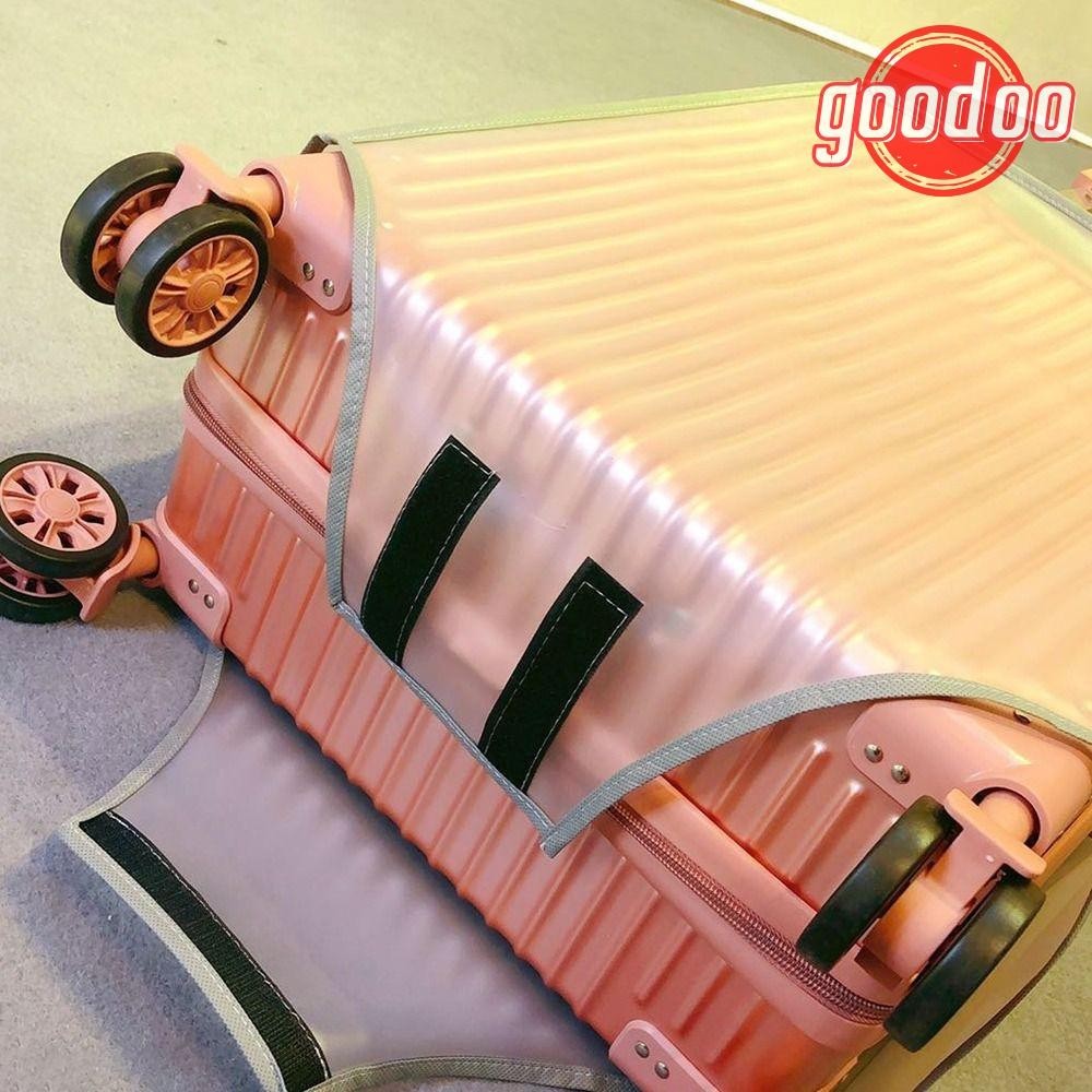 [GOODO] ผ้าคลุมกระเป๋าเดินทางแบบใสผ้าคลุมกันน้ําผ้าคลุมกันฝุ่นสําหรับกระเป๋าเดินทางขนาด 16-30 นิ้ว