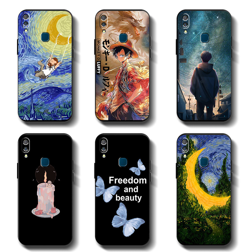 Softcase VIVO 1806 V11i Anticrack Casing คุณภาพสูง TPU ป้องกันแบบเต็มซิลิคอนเคสยางสีดํา