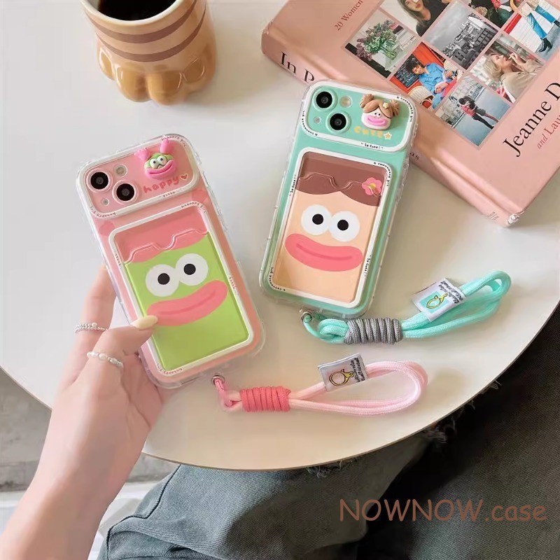Ins การ์ตูนน่ารักไส้กรอกปากสาวแบบพกพากระเป๋าเคสโทรศัพท์สําหรับiPhone 15 14 13 12 11 Pro MAX X XR XS MAX 7 8 Plus SE 2020 ปกอ่อน
