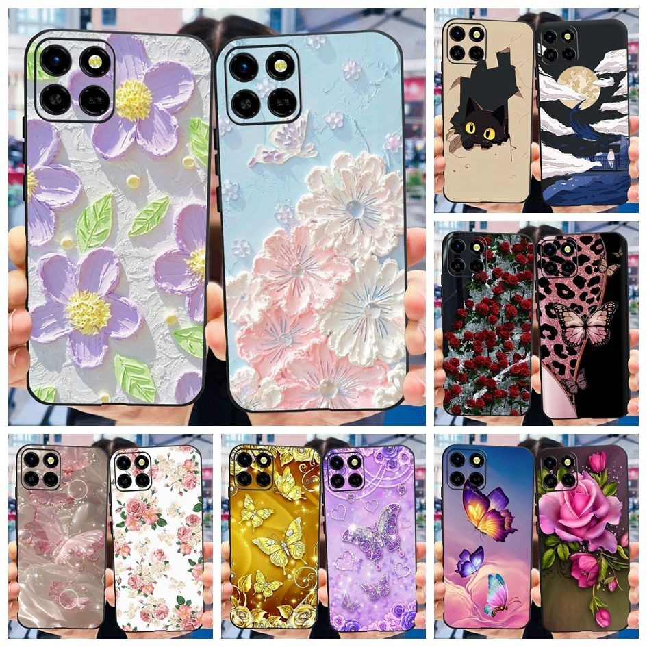 สําหรับ Infinix Smart 6 HD กรณี X6512 แฟชั่นดอกไม้ Soft Slim ซิลิโคนกันกระแทกเคสโทรศัพท์สําหรับ Infinix สมาร์ท 6 HD กันชน