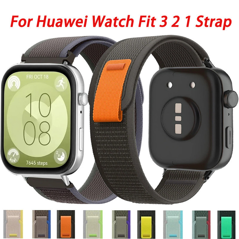 Trail Loop Band สําหรับ Huawei นาฬิกา Fit 3 2 1 สายสร้อยข้อมือไนลอนกีฬานาฬิกาสําหรับ Huawei นาฬิกา F