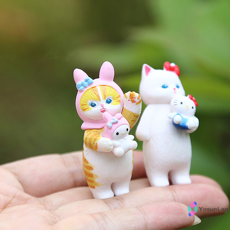 Yosunlan] 1PC น่ารัก Kawaii กระต่ายสีขาวสีเหลืองลูกสุนัขสีเขียวชายปลาตัวเลข Kitan แคปซูลของเล่น MufosandxSanr ตัวอักษร Narikiri รูปใหม่