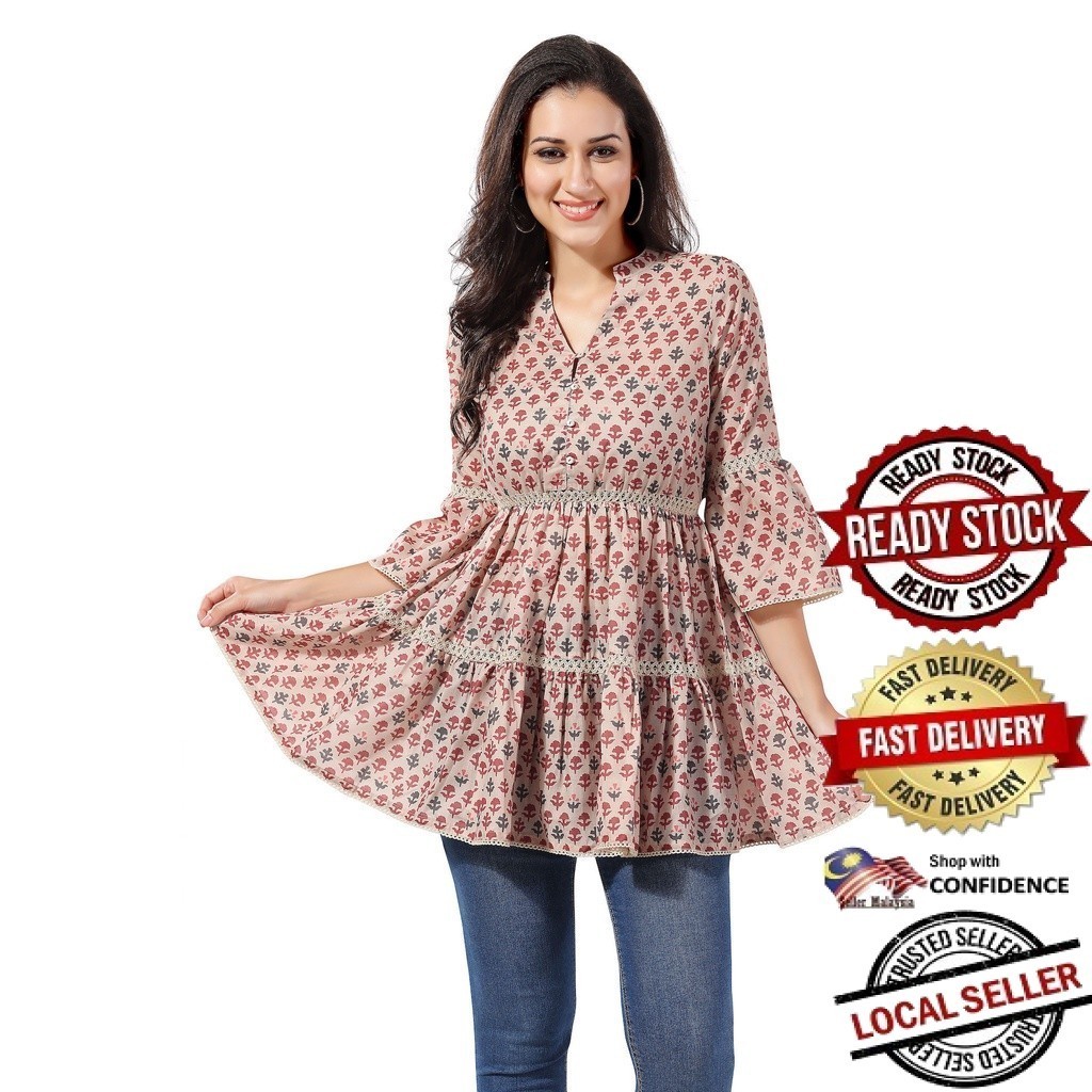 Kurti ผู้หญิงอินเดียออกแบบใหม่ kurti ชุด kurti plus size Kurti มุสลิม kurti ชุดกระทะ UD03CFSC