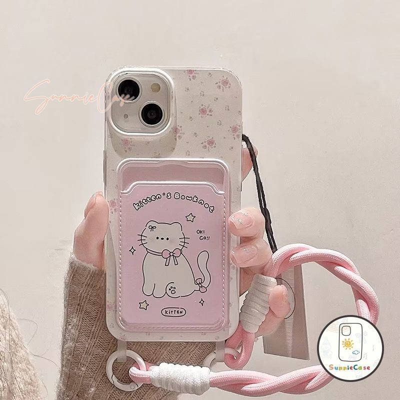 เคสการ์ดแมวตัวน้อยน่ารักดูเดิ้ล เคสIPhone 11 16 15 16 13 12 14 Pro Max 7 14 15 8 Plus 7Plus X XR XS Max SE 2020