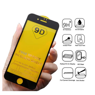 ฟิล์มแข็ง ความละเอียดสูง พร้อมฟิล์มบาง เต็มจอ 9D ทุกรุ่น11 For iPhone12 13 14 15Pro MAX X XS XR XS 7 8Plus SE2020#9D