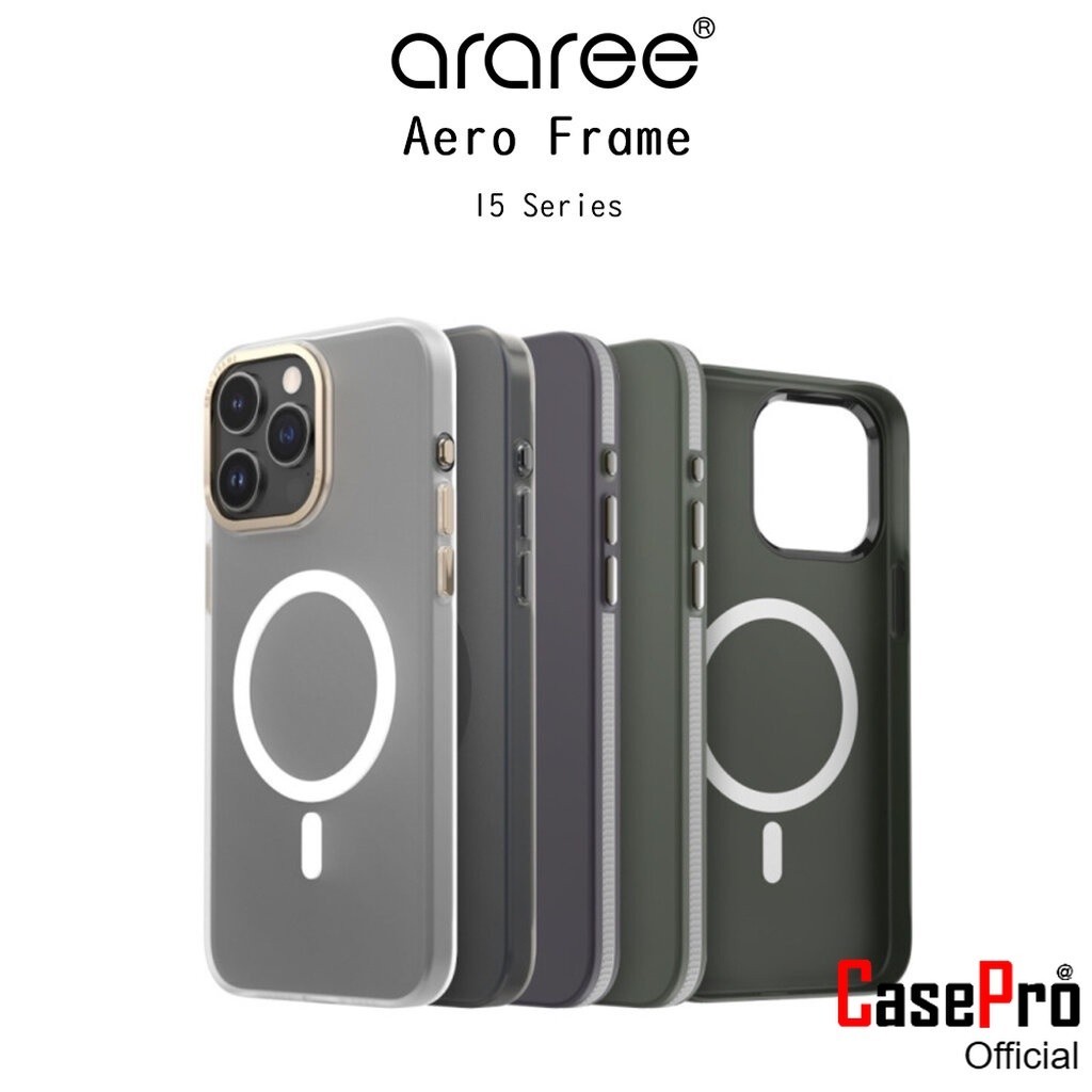 Araree Aero Frame เคสกันกระแทกเกรดพรีเมี่ยมจากเกาหลี เคสสำหรับ iPhone15/15Plus/15Pro/15Promax
