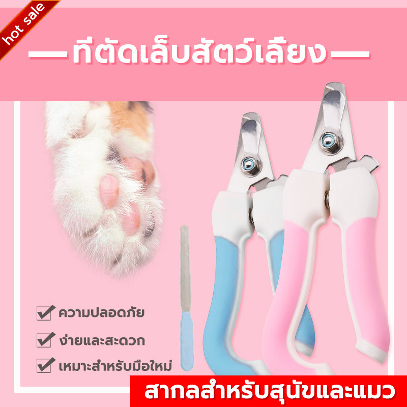 😻🐶 กรรไกรตัดเล็บแมว กรรไกรตัดเล็บสุนัข พร้อมตะไบเหล็กเก็บซ่อน กรรไกรตัดเล็บสัตว์เลี้ยง  กรรไกรตัดเล็บสั