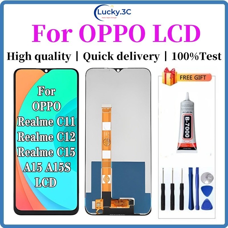 สําหรับ OPPO Realme C11(2020) C12 C15 / A15S A16K V3 Q2i / Narzo20 30A LCD Digital Touch Screen Disp