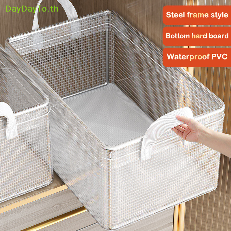 Daydayto Home Closet เสื้อผ้า Organizer กางเกงกางเกงกล่องเก็บโปร่งใสขนาดใหญ่-ความจุเสื้อผ้า Layered Finishing กล่อง TH