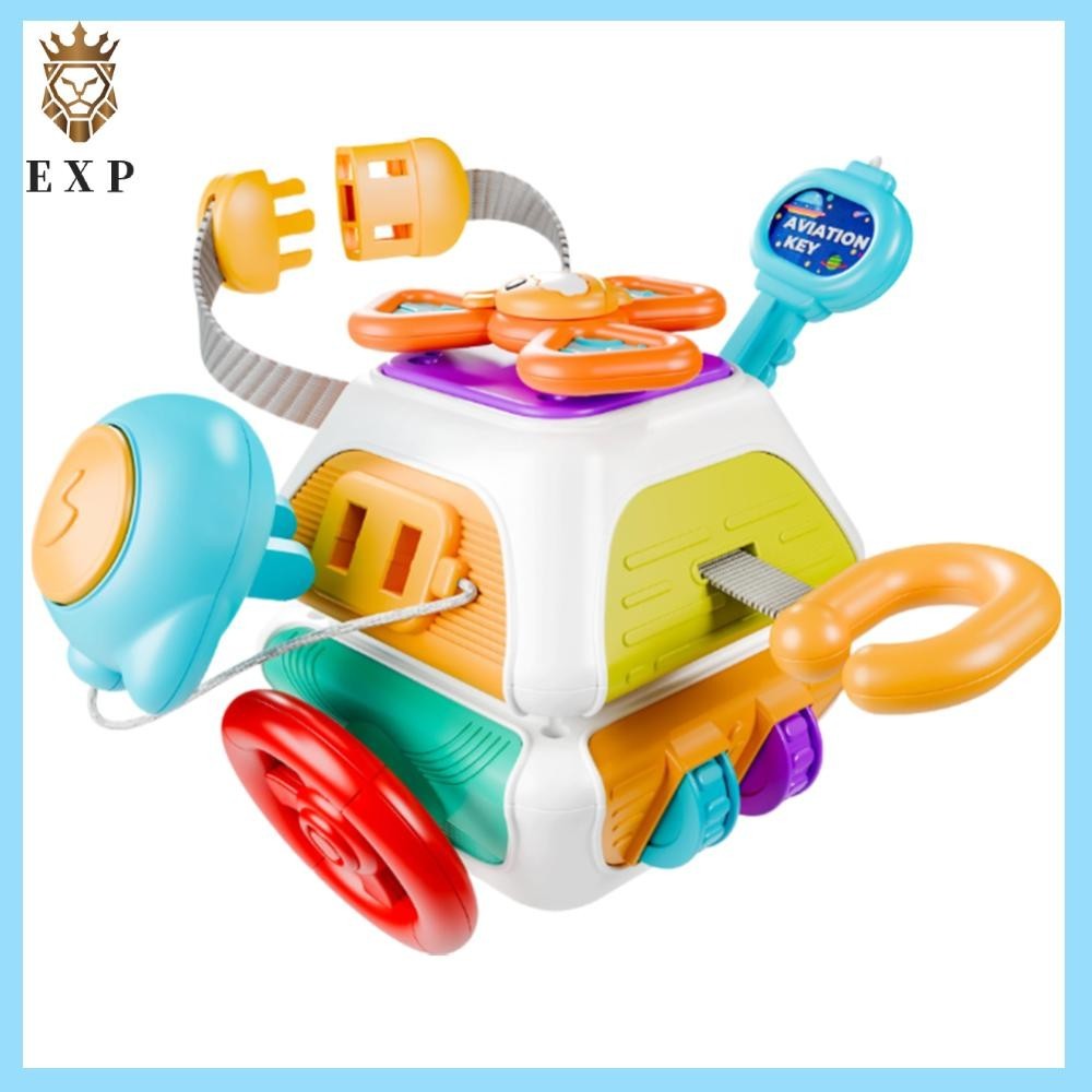 [explosion1.th] 10 in 1 Baby Busy Board Cube Montessori Sensory ของเล่นสําหรับเด็กวัยหัดเดิน 1-3 ปี