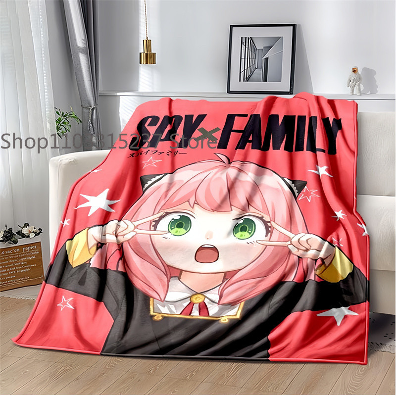 อะนิเมะญี่ปุ่น S-Spy X- ครอบครัว Anya ผ้าห่ม ,สําหรับห้องนอนห้องนั่งเล่นโซฟาเตียงสํานักงานรถ Brithday ของขวัญ