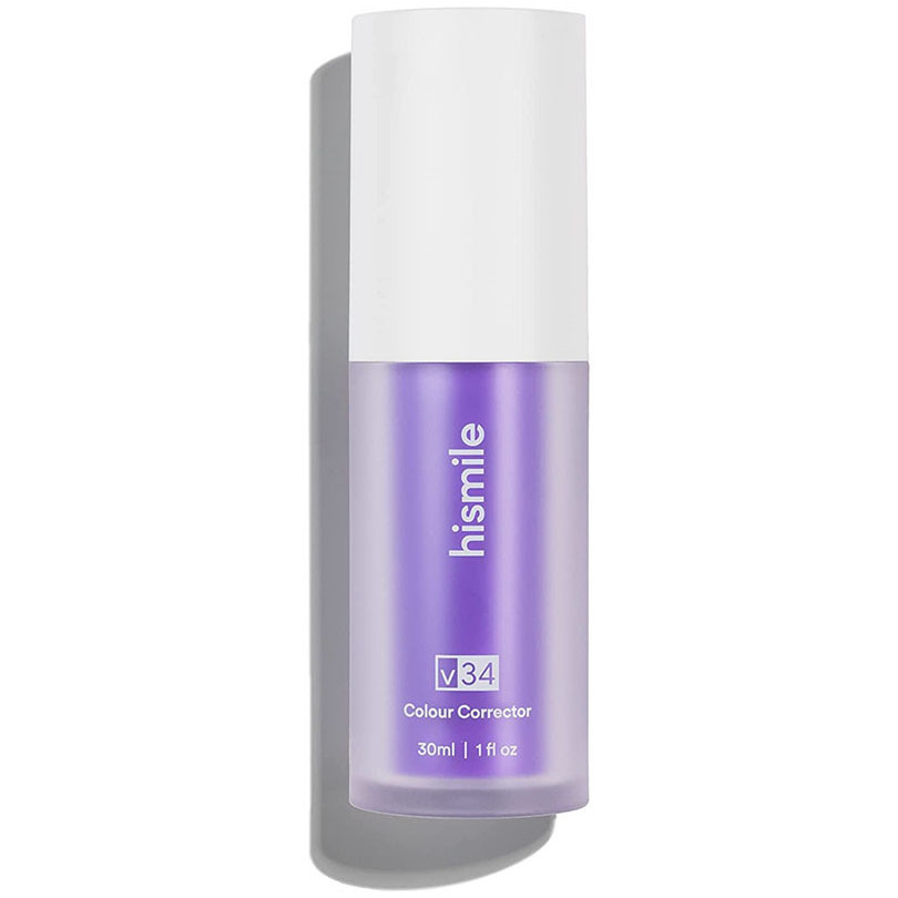 Hismile v34 Colour Corrector Color Corrector ยาสีฟันสีม่วง ขวดสีม่วงขนาดเล็ก Toning Essence