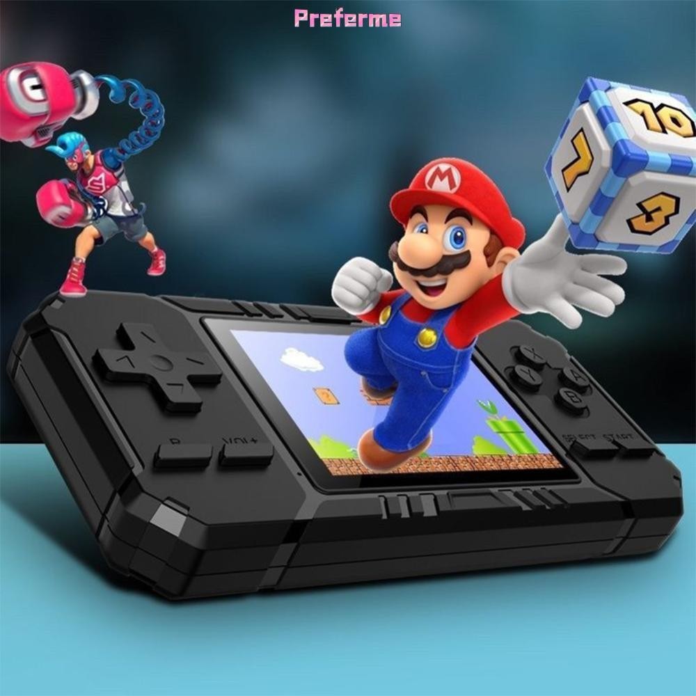 Preferme Retro คอนโซลเกมมือถือ 8-Bit 3.0 นิ้วสีเครื่องเล่นเกม LCD ในตัว 520 เกมแบบพกพามินิคอนโซลเกมมือถือ C3O1
