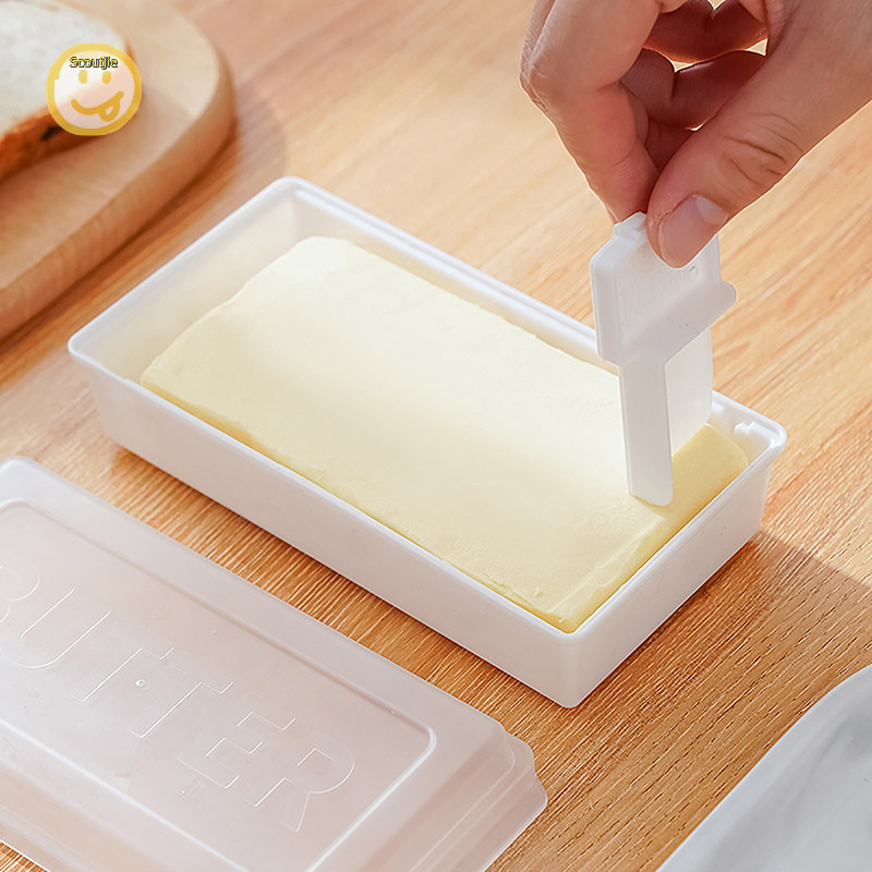 Scoutjie Plastics Butter Storage Box พร้อมฝาปิดกันฝุ่นและ Cutg Butter Fresh-ing Box สามารถจัดเก็บในตู้เย็น TH