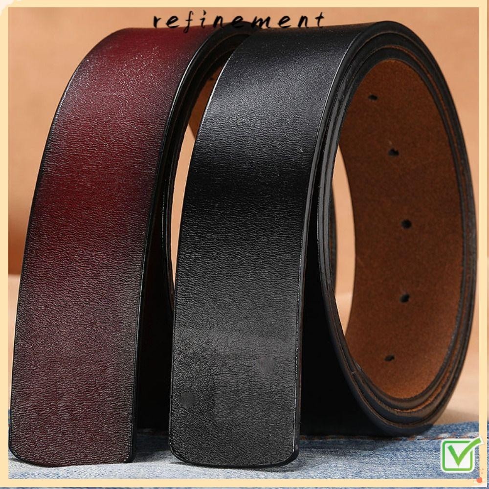 Refinement เข็มขัดหนังแท้ ทนทาน 3.3/3.8 ซม. พร้อมรู DIY