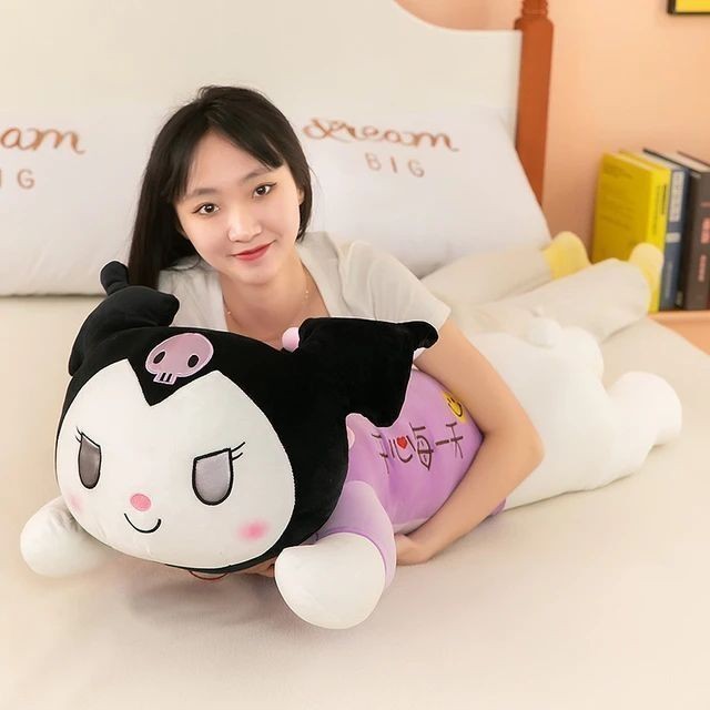 SANRIO 65ซม.ซานริโอคุโรมินอนหมอนข้างของเล่นตุ๊กตาของขวัญวันเกิด