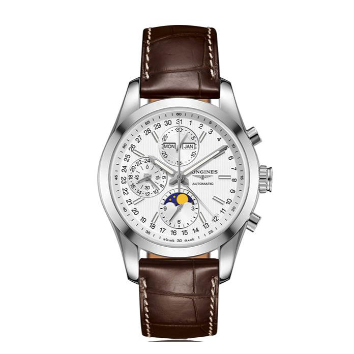 Longines Longines Longines สิงหาคมกล้องนาฬิกาแฟชั่นผู้ชายกลไก L2.798.4.72.3