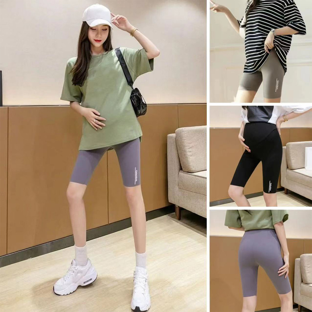 กางเกงขาสั้นสำหรับคนท้อง แบบใหม่ สีดำ เบาและป้องกันการเปิดเผย