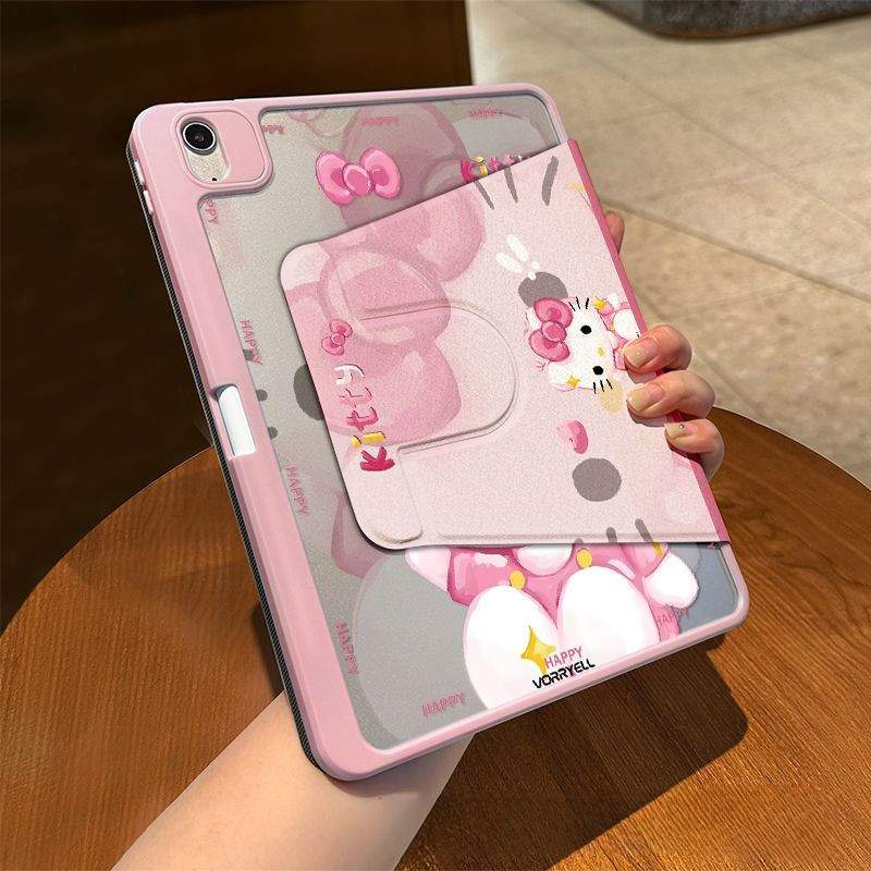 เคส Ipad 360 ° Rotationcute High Beauty Hellokitty เหมาะสําหรับอะคริลิค iPad Air6 Gen7/8/9 10.2 Gen5/6 9.7 Air4 Air5 10.9 Pro11 Gen10 Triple พับ iPad Cover ราคา ถูกที่สุด ดีลบีเคเค แกลเลอรีภาพที่ 5