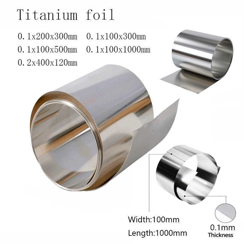 1pcs titanium foil thickness 0.1-0.2mm width 100/200/400mm titanium plate, titanium strip, titanium skin, titanium foil