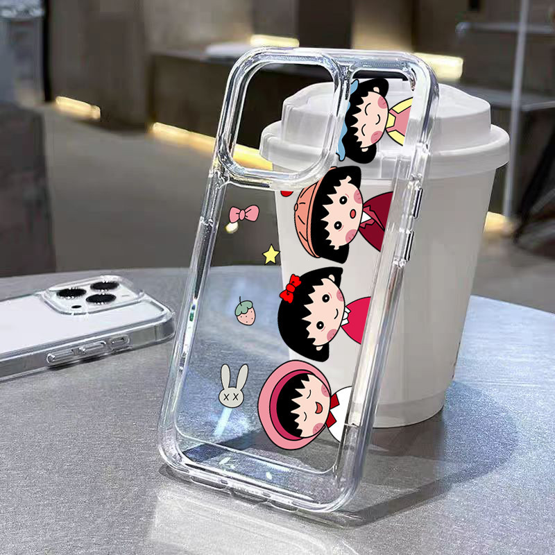 เคสโทรศัพท์ iPhone 11 12 13 14 15 Pro Max XR XS X 7 8P เคสไอโฟน นิ่มกันกระแทก TPU อะนิเมะลูกเชอร์รี่