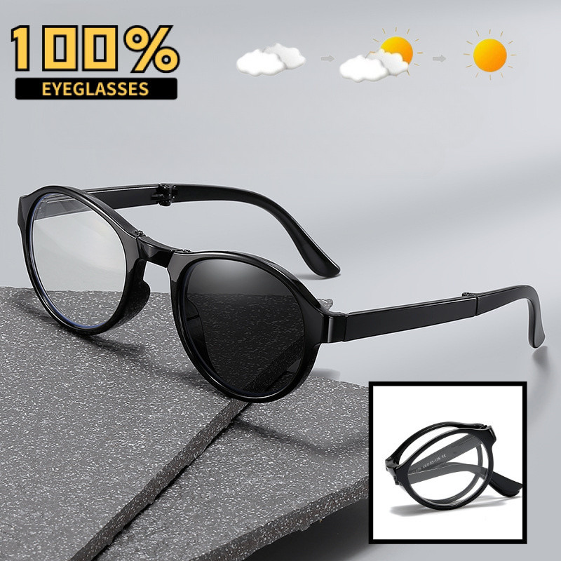 แบบพกพาพับสี-แว่นอ่านหนังสือป้องกันแสงสีฟ้าความละเอียดสูงสําหรับในร่มและกลางแจ้งใช้ ต่อต้าน ยูวี โฟโ