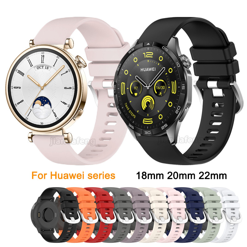 18 มม.20 มม.22 มม.สายรัดข้อมือซิลิโคนสําหรับ Huawei นาฬิกา GT5 GT4 46 มม.41 มม.GT3 pro 46 มม.43 มม.นาฬิกา 4 pro 3 ราคา ถูกที่สุด ดีลบีเคเค รูปภาพหลัก