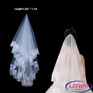 LW ผ้าคลุมเจ้าสาว งานแต่งงาน ปาร์ตี้สละโสด ชุดธีมเจ้าสาว bridal veil