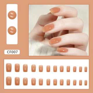 PPHOO✨#CF เล็บปลอม เล็บมือ ยาวกลาง สีสวย แฟชั่นสีเล็บ