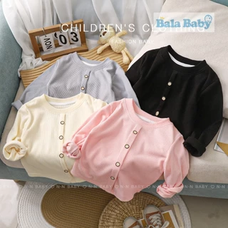 เสื้อแขนยาวเด็ก สเวตเตอร์เด็ก กันหนาวแต่งกระดุม ใส่ได้ทั้งเด็กผู้หญิงและเด็กผู้ชาย สำหรับอายุ6เดือน-3ปี CX15