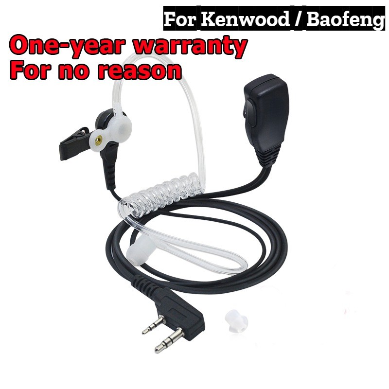 【ข้อเสนอพิเศษ】ชุดหูฟังไมโครโฟนอะคูสติก 2 Pin PTT อุปกรณ์เสริม สําหรับวิทยุ Kenwood TYT UV-5R BF-888S CB